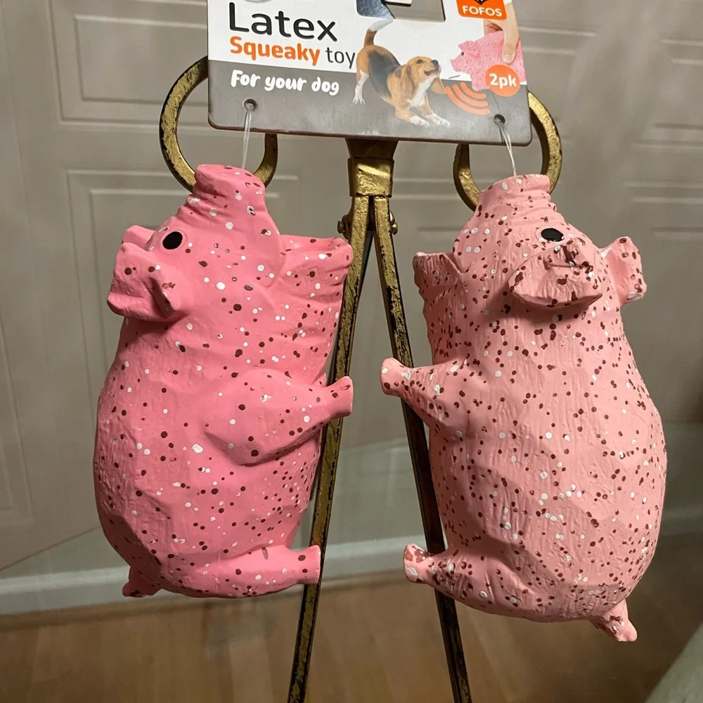 Pigs Dog Toy Durable Latex Dog Toys with Squeaker Grunting Interactive Dog Toy